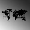 Stylish Black Decorative Metal Wall Accessory, 120 x 56 cm | 100% Metal (1.5 mm Thick) | Easy Wall Mounting | Perfect for Modern Home Decor