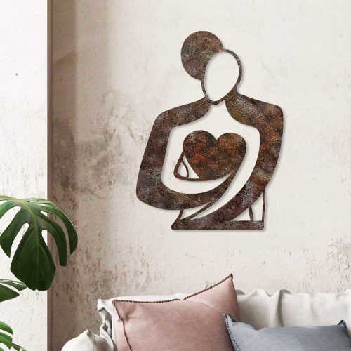 Hand-Painted Decorative Metal Wall Accessory, 70 x 52 cm, 1.5 mm Thick, Antiquation Finish | Unique Art Piece for Home Decor, Elegant & Stylish