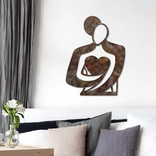 Hand-Painted Decorative Metal Wall Accessory, 70 x 52 cm, 1.5 mm Thick, Antiquation Finish | Unique Art Piece for Home Decor, Elegant & Stylish