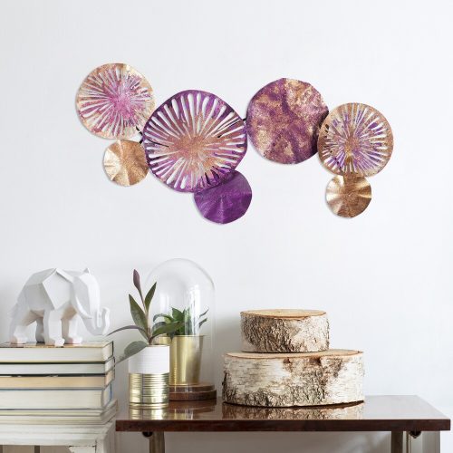Hand-Painted Decorative Metal Wall Accessory, 74 x 38 cm | 100% Metal (1.5 mm) | Unique Design, Perfect for Home Decor | Lightweight & Easy to Hang