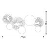 Hand-Painted Decorative Metal Wall Accessory, 74 x 38 cm | 100% Metal (1.5 mm) | Unique Design, Perfect for Home Decor | Lightweight & Easy to Hang