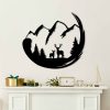 Stylish Black Decorative Metal Wall Accessory, 49 x 53 cm | 100% Metal, 1.5 mm Thickness | Lightweight & Modern Design for Home Decor