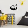 Stylish Black Decorative Metal Wall Accessory, 49 x 53 cm | 100% Metal, 1.5 mm Thickness | Lightweight & Modern Design for Home Decor