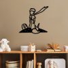 Stylish Black Decorative Metal Wall Accessory, 58 x 54 cm | 100% Metal, 1.5 mm Thickness | Lightweight (0.60 kg) | Perfect for Modern Home Decor