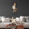 Hand-Painted Decorative Metal Wall Accessory, 32 x 90 cm, 100% Metal (1.5 mm) | Unique Design, Easy Wall Mounting | Perfect for Home Decor