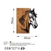 Elegant Decorative Wooden Wall Accessory, Walnut & Black, 48 x 57 cm | 100% Wooden (3 cm) & Metal (1.5 mm) | Easy Wall Mounting for Stylish Home Decor