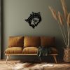 Stylish Black Decorative Metal Wall Accessory, 54 x 54 cm | 100% Metal, 1.5 mm Thickness | Lightweight & Modern Design for Home Decor