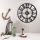 Elegant Black Decorative Metal Wall Clock, 50 x 50 cm | 100% Metal (2 mm) | Silent Mechanism, Easy Wall Hanging | Perfect for Home & Office Decor