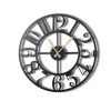 Elegant Black Decorative Metal Wall Clock, 50 x 50 cm | 100% Metal (2 mm) | Silent Mechanism, Easy Wall Hanging | Perfect for Home & Office Decor