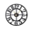 Elegant Black Decorative Metal Wall Clock, 50 x 50 cm | 100% Metal (2 mm) | Silent Mechanism, Easy Wall Hanging | Perfect for Home & Office Decor