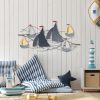 Hand-Painted Decorative Metal Wall Accessory, 123 x 60 cm | 100% Metal, 1.5 mm Thick | Unique Art Piece for Home Decor, Elegant & Stylish Design