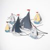 Hand-Painted Decorative Metal Wall Accessory, 123 x 60 cm | 100% Metal, 1.5 mm Thick | Unique Art Piece for Home Decor, Elegant & Stylish Design