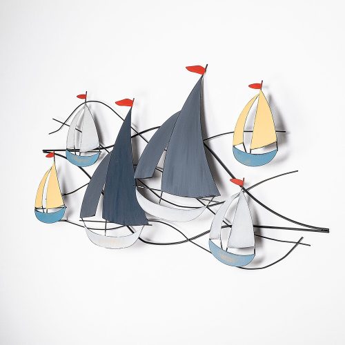 Hand-Painted Decorative Metal Wall Accessory, 123 x 60 cm | 100% Metal, 1.5 mm Thick | Unique Art Piece for Home Decor, Elegant & Stylish Design