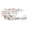 Stylish Decorative Metal Wall Accessory, 100% Metal, 100 x 45 x 4 cm | Lightweight at 2.639 kg | Perfect for Modern Home Decor & Art Display