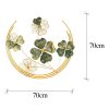 Hand-Painted Decorative Metal Wall Accessory, 70 x 70 x 5 cm, Green & Gold | 100% Metal, Unique Texture | Perfect for Home Decor & Accent Walls