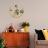 Hand-Painted Decorative Metal Wall Accessory, 70 x 70 x 5 cm, Green & Gold | 100% Metal, Unique Texture | Perfect for Home Decor & Accent Walls