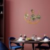 Hand-Painted Decorative Metal Wall Accessory, 70 x 70 x 5 cm, Green & Gold | 100% Metal, Unique Texture | Perfect for Home Decor & Accent Walls