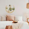 Hand-Painted Decorative Metal Wall Accessory, 70 x 70 x 5 cm, Green & Gold | 100% Metal, Unique Texture | Perfect for Home Decor & Accent Walls