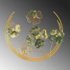 Hand-Painted Decorative Metal Wall Accessory, 70 x 70 x 5 cm, Green & Gold | 100% Metal, Unique Texture | Perfect for Home Decor & Accent Walls