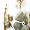 Hand-Painted Decorative Metal Wall Accessory, 70 x 70 x 5 cm, Green & Gold | 100% Metal, Unique Texture | Perfect for Home Decor & Accent Walls