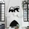 Stylish Black Decorative Metal Wall Accessory, 71 x 41 cm | 100% Metal, 1.5 mm Thick | Easy Wall Mounting, Perfect for Modern Home Decor