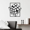 Stylish Black Decorative Metal Wall Accessory, 64 x 69 cm | 100% Metal (1.2 mm) | Easy Wall Mounting | Perfect for Modern Home Decor
