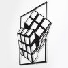 Stylish Black Decorative Metal Wall Accessory, 64 x 69 cm | 100% Metal (1.2 mm) | Easy Wall Mounting | Perfect for Modern Home Decor