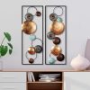 Hand-Painted Decorative Metal Wall Accessory (2 Pieces), 32 x 92 x 4 cm | 100% Metal, Unique Color Variations | Perfect for Home Decor & Art Display