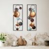 Hand-Painted Decorative Metal Wall Accessory (2 Pieces), 32 x 92 x 4 cm | 100% Metal, Unique Color Variations | Perfect for Home Decor & Art Display