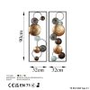 Hand-Painted Decorative Metal Wall Accessory (2 Pieces), 32 x 92 x 4 cm | 100% Metal, Unique Color Variations | Perfect for Home Decor & Art Display