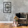 Elegant Black Decorative Metal Wall Clock, 49 x 34.5 cm | 100% Metal (2 mm) | Silent Mechanism, Easy Wall Mount | Stylish Addition to Any Space