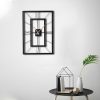 Elegant Black Decorative Metal Wall Clock, 49 x 34.5 cm | 100% Metal (2 mm) | Silent Mechanism, Easy Wall Mount | Stylish Addition to Any Space