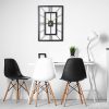 Elegant Black Decorative Metal Wall Clock, 49 x 34.5 cm | 100% Metal (2 mm) | Silent Mechanism, Easy Wall Mount | Stylish Addition to Any Space