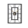 Elegant Black Decorative Metal Wall Clock, 49 x 34.5 cm | 100% Metal (2 mm) | Silent Mechanism, Easy Wall Mount | Stylish Addition to Any Space