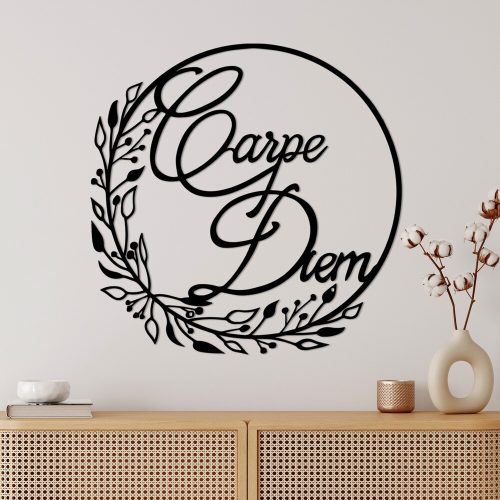 Stylish Black Decorative Metal Wall Accessory, 56 x 56 cm | 100% Metal, 1.5 mm Thickness | Lightweight (0.578 kg) | Perfect for Modern Home Decor