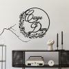Stylish Black Decorative Metal Wall Accessory, 56 x 56 cm | 100% Metal, 1.5 mm Thickness | Lightweight (0.578 kg) | Perfect for Modern Home Decor