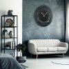 Elegant Black Decorative Metal Wall Clock, 50 x 50 cm | 100% Metal (2 mm) | Silent Mechanism, Easy Wall Hanging | Perfect for Home & Office Decor