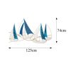 Hand-Painted Decorative Metal Wall Accessory, 126 x 70 cm, 100% Metal (1.5 mm) | Unique Design, Easy Wall Mount | Perfect for Home Decor