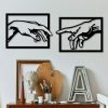 Stylish Decorative Metal Wall Accessory (2 Pieces), Black, 36 x 49 cm | 100% Metal, 1.5 mm Thickness | Perfect for Modern Home Decor & Accent Walls