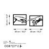 Stylish Decorative Metal Wall Accessory (2 Pieces), Black, 36 x 49 cm | 100% Metal, 1.5 mm Thickness | Perfect for Modern Home Decor & Accent Walls