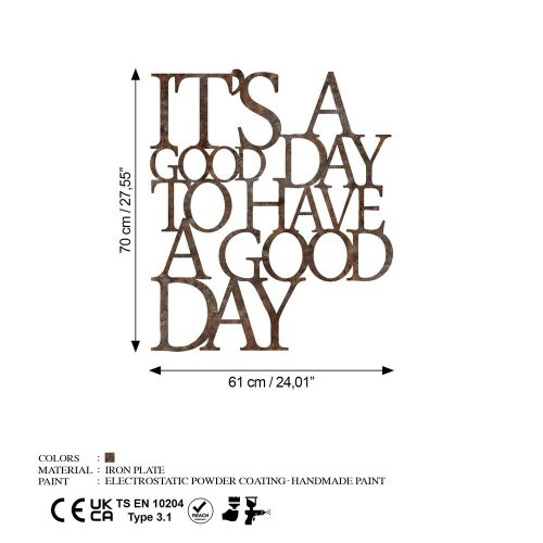 Hand-Painted Decorative Metal Wall Accessory, 70 x 61 cm, 1.5 mm Thick, Antiquation Finish | Unique Art Piece for Home Decor, Elegant & Stylish