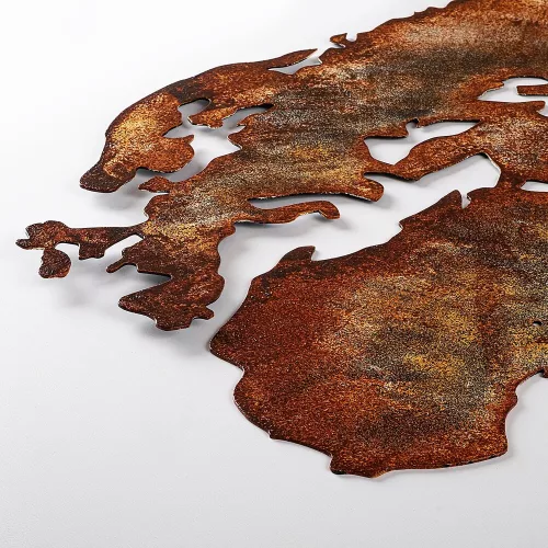 Hand-Painted Decorative Metal Wall Accessory, 150 cm x 59 cm, 100% Metal (1.5 mm) | Unique Art Piece for Home Decor | Stylish & Durable Design