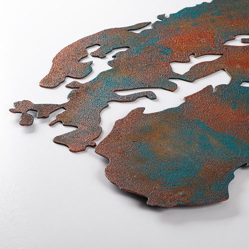 Hand-Painted Decorative Metal Wall Accessory, 150 cm x 59 cm | 100% Metal, 1.5 mm Thick | Unique Art Piece for Home Decor, Stylish & Durable