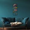 Hand-Painted Decorative Metal Wall Accessory, 32 x 90 cm | 100% Metal, 1.5 mm Thick | Unique Design, Perfect for Home Decor & Art Display
