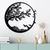 Stylish Black Decorative Metal Wall Accessory, 68 x 1.5 x 66 cm | 100% Metal, 1.2 mm Thick | Easy Wall Mounting, Perfect for Modern Decor
