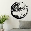 Stylish Black Decorative Metal Wall Accessory, 68 x 1.5 x 66 cm | 100% Metal, 1.2 mm Thick | Easy Wall Mounting, Perfect for Modern Decor