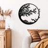 Stylish Black Decorative Metal Wall Accessory, 68 x 1.5 x 66 cm | 100% Metal, 1.2 mm Thick | Easy Wall Mounting, Perfect for Modern Decor