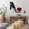 Stylish Decorative Metal Wall Accessory, Black & Red, 72 x 72 cm | 100% Metal, 1.5 mm Thickness | Perfect for Modern Home Decor & Art Display