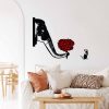 Stylish Decorative Metal Wall Accessory, Black & Red, 72 x 72 cm | 100% Metal, 1.5 mm Thickness | Perfect for Modern Home Decor & Art Display
