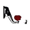 Stylish Decorative Metal Wall Accessory, Black & Red, 72 x 72 cm | 100% Metal, 1.5 mm Thickness | Perfect for Modern Home Decor & Art Display